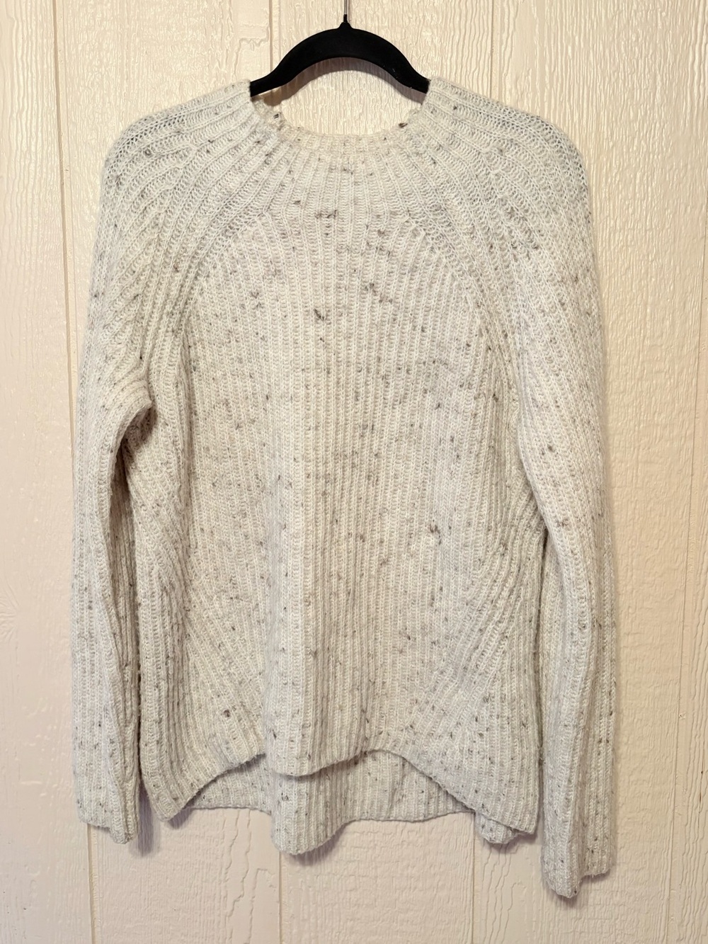 Madewell Oatmeal Donegal Fleck Wool Blend Ribbed Sweater M